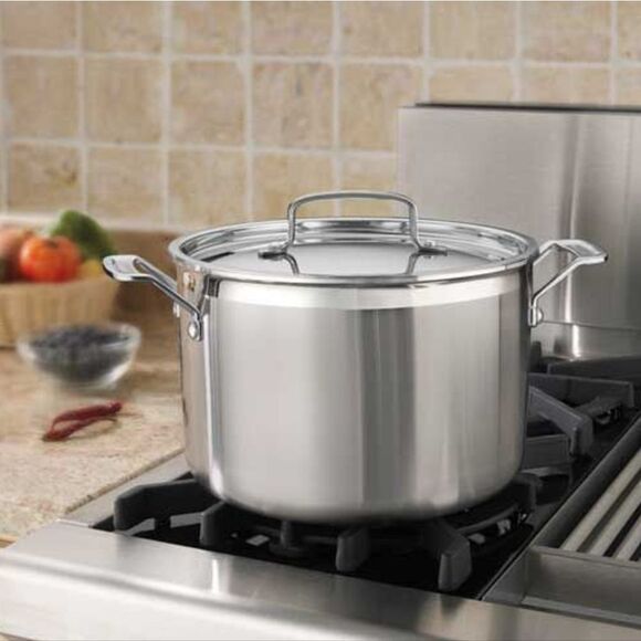 Cuisinart Kitchen Pro Induction Stainless 5 3/4QT Soup Pot w/Lid - Picture 2 of 8